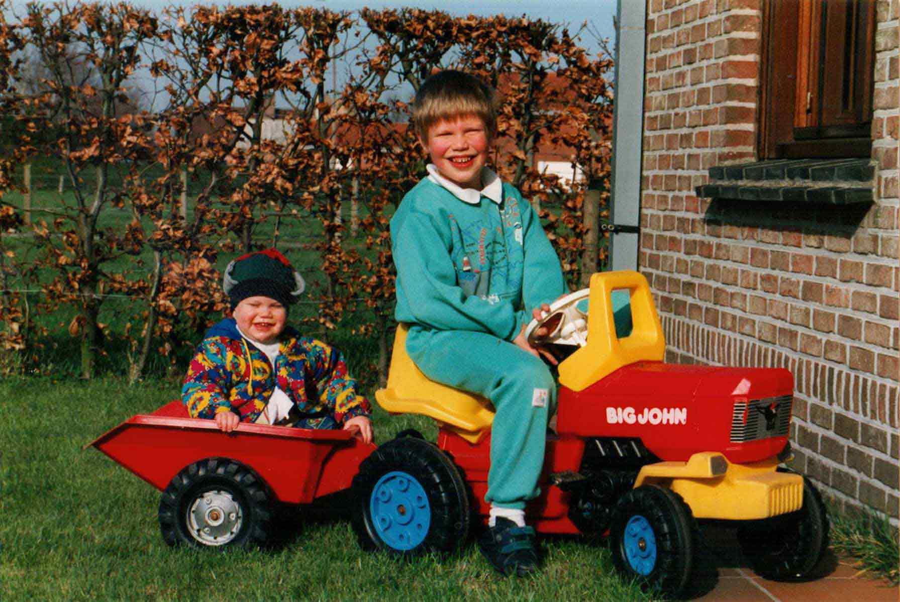 April 1995 met broer Benjamin. Toen al 'El Tractor'
