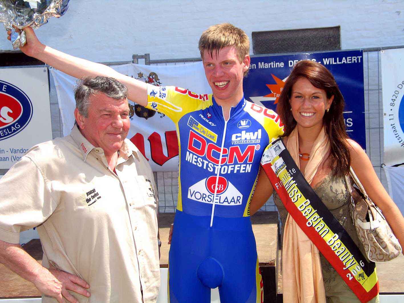 Tim Declercq na overwinning in Vosseslag classic 2005